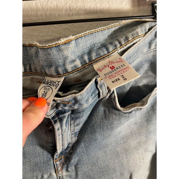 Lucky brand vintage distressed jeans size 32 women's - Picture 3 of 4